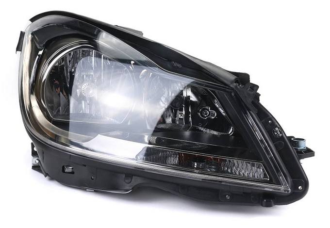 Mercedes Headlight Assembly - Passenger Side (Halogen) (Gray Bezel) (NSF) 2048200039 - TYC 209273901